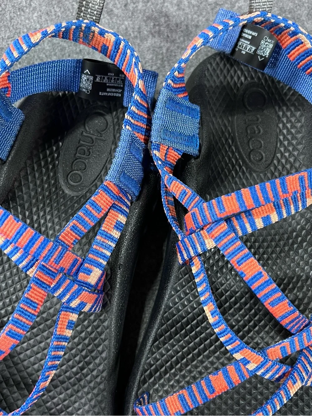 CHACO ZX/1 EcoTread Barrez Royal Canvas Water Sport Sandals Youth Size 5